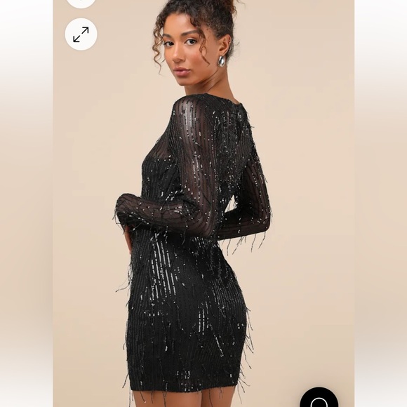 Sequin long sleeve mini dress - Picture 3 of 3